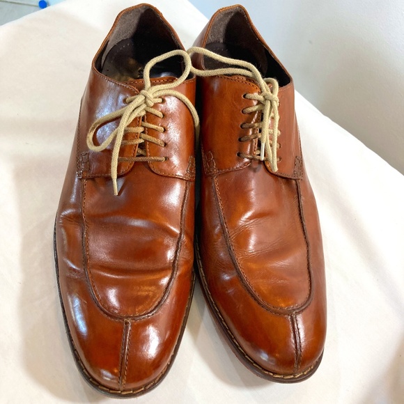 Cole Haan Womens Brown And Blue Colorblock Leather Oxford Dress Shoes Size 11 Vtg COLE HAAN Men main image 3